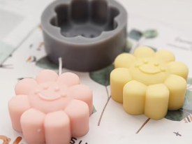 Molde silicona margarita con carita 